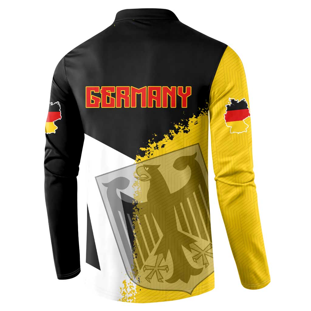 Hometown Germany Button Sweatshirt Flag and Map - Wonder Print Shop