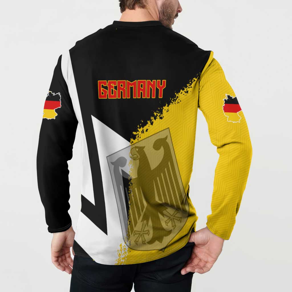 Hometown Germany Button Sweatshirt Flag and Map - Wonder Print Shop