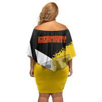 Hometown Germany Family Matching Off Shoulder Short Dress and Hawaiian Shirt Flag and Map - Wonder Print Shop