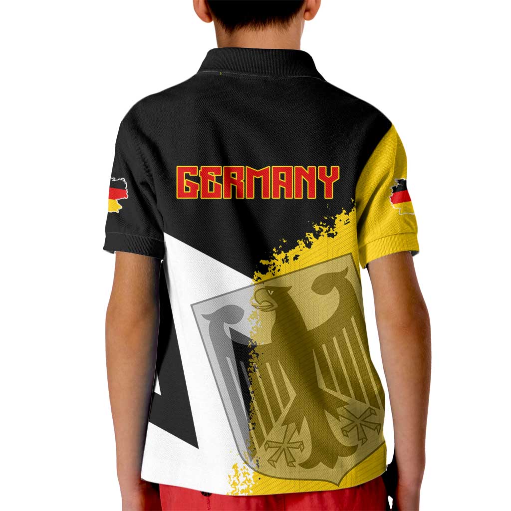 Hometown Germany Kid Polo Shirt Flag and Map - Wonder Print Shop