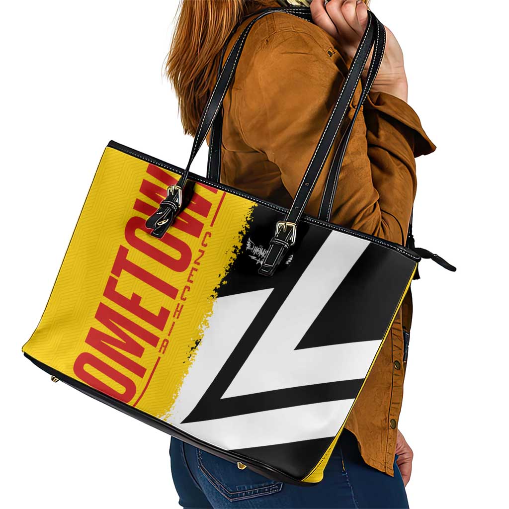 Hometown Germany Leather Tote Bag Flag and Map - Wonder Print Shop