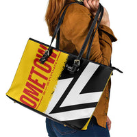 Hometown Germany Leather Tote Bag Flag and Map - Wonder Print Shop