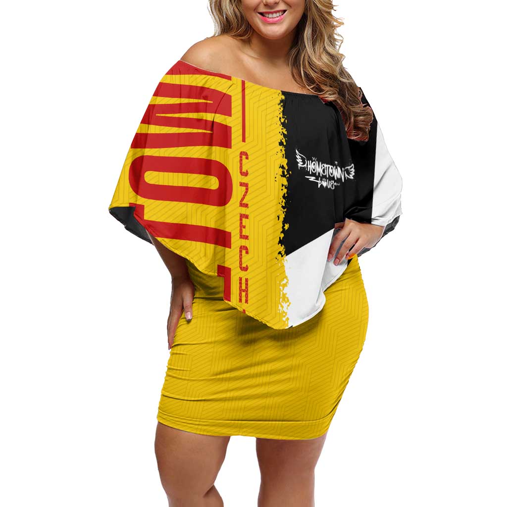 Hometown Germany Off Shoulder Short Dress Flag and Map - Wonder Print Shop