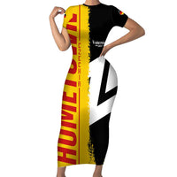 Hometown Germany Short Sleeve Bodycon Dress Flag and Map - Wonder Print Shop