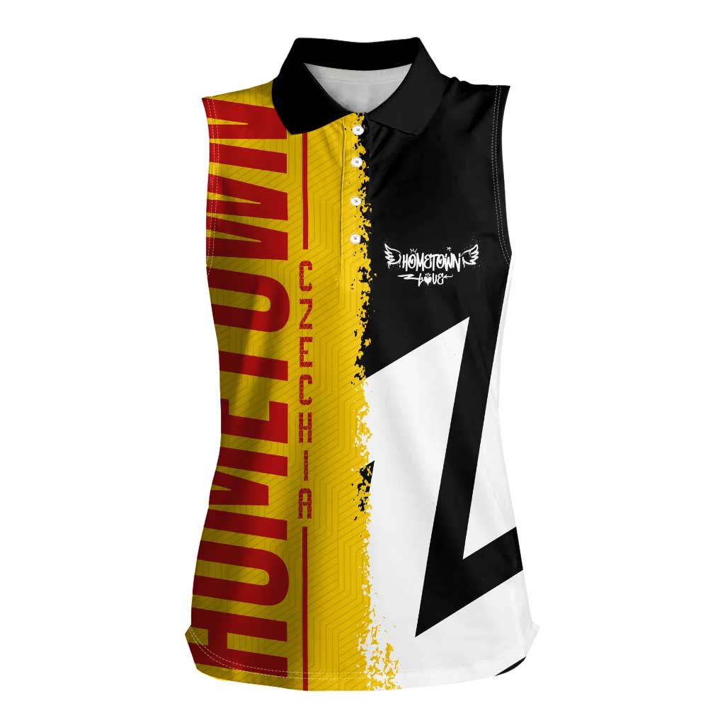 Hometown Germany Women Sleeveless Polo Shirt Flag and Map - Wonder Print Shop