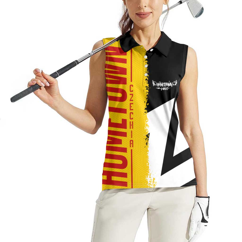 Hometown Germany Women Sleeveless Polo Shirt Flag and Map - Wonder Print Shop