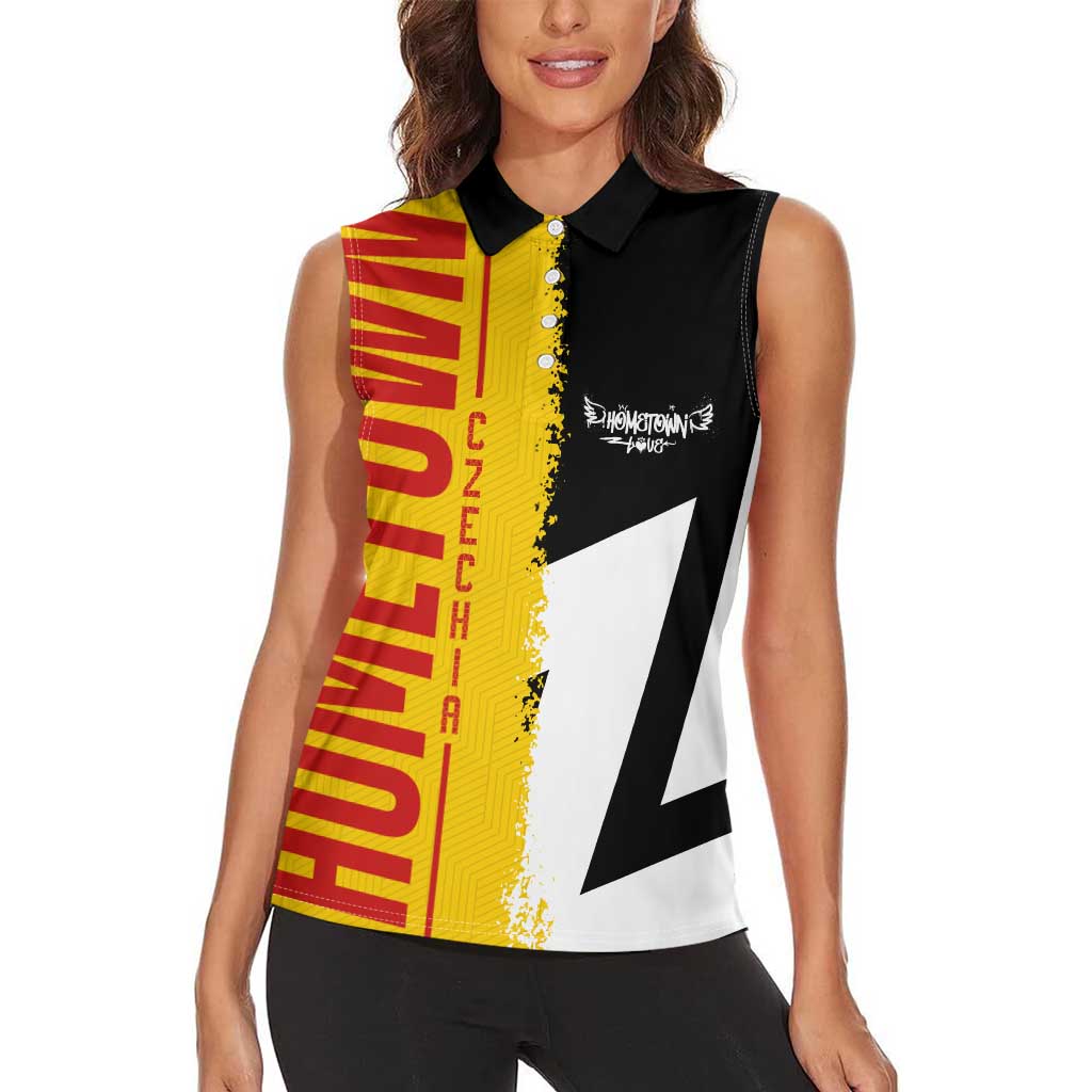 Hometown Germany Women Sleeveless Polo Shirt Flag and Map - Wonder Print Shop