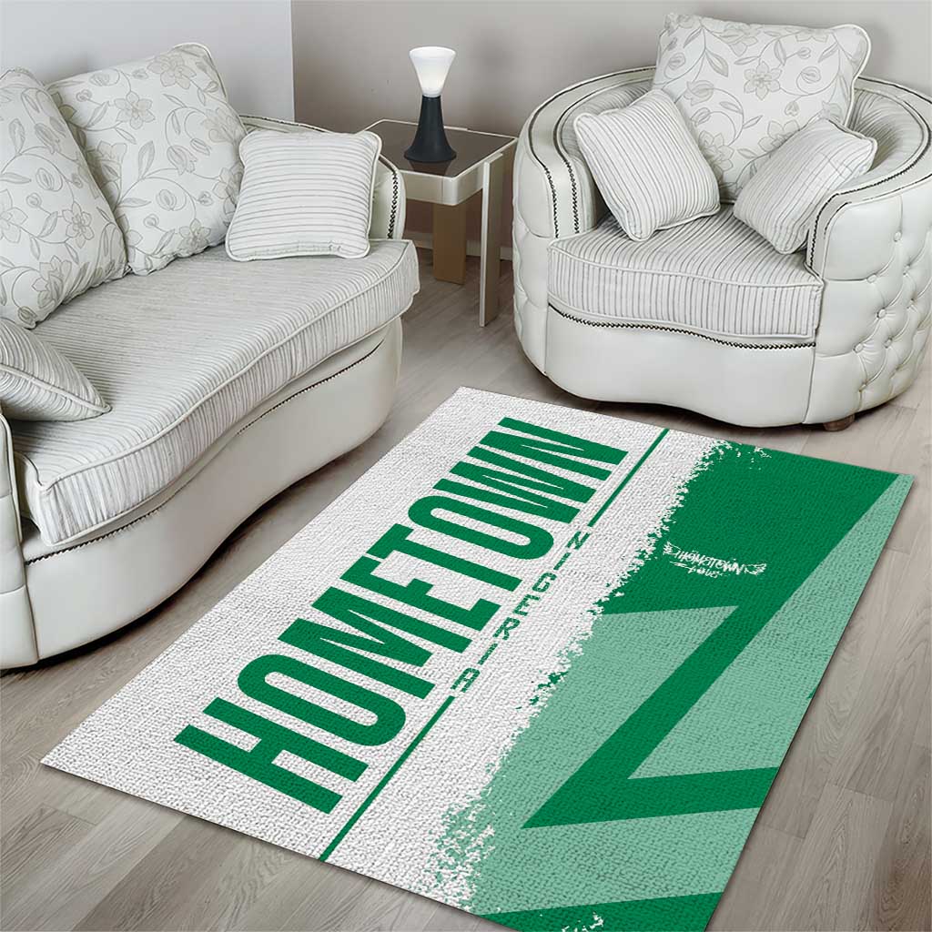 Hometown Nigeria Area Rug Flag and Map - Wonder Print Shop