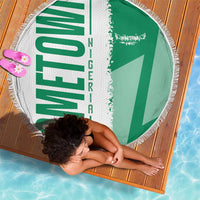 Hometown Nigeria Beach Blanket Flag and Map - Wonder Print Shop