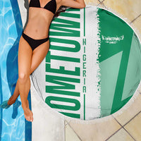 Hometown Nigeria Beach Blanket Flag and Map - Wonder Print Shop