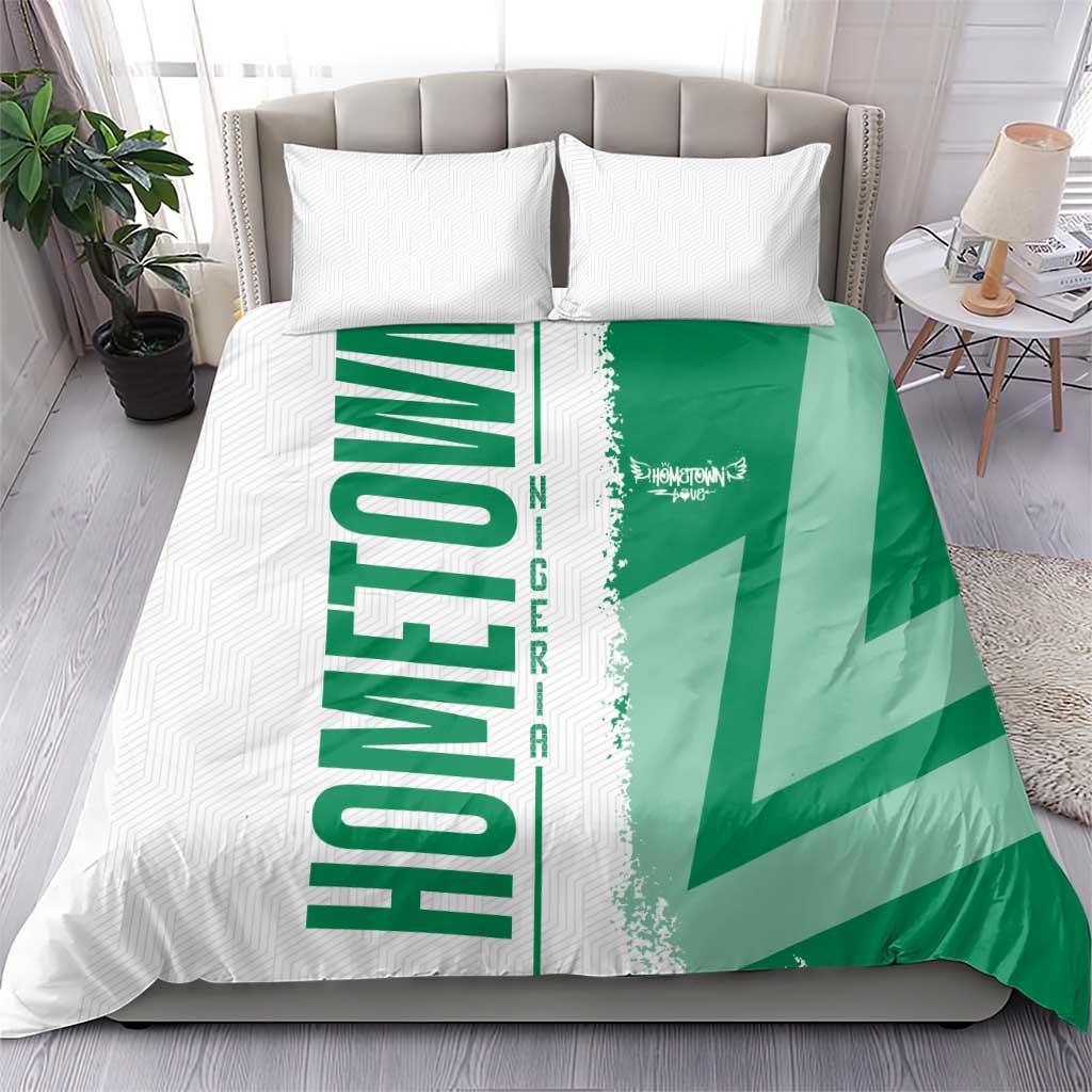 Hometown Nigeria Bedding Set Flag and Map - Wonder Print Shop