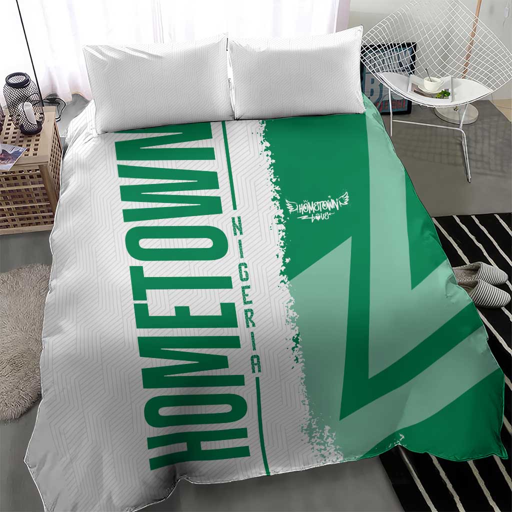 Hometown Nigeria Bedding Set Flag and Map - Wonder Print Shop
