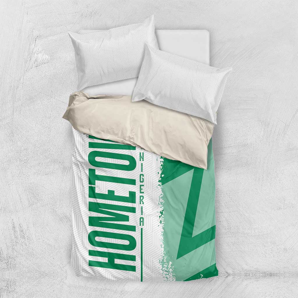 Hometown Nigeria Bedding Set Flag and Map - Wonder Print Shop