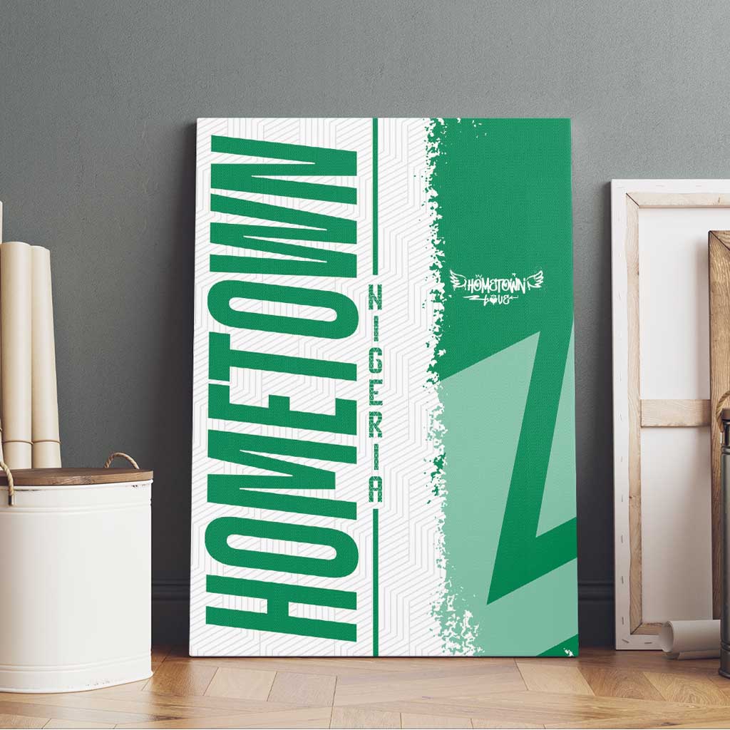 Hometown Nigeria Canvas Wall Art Flag and Map - Wonder Print Shop