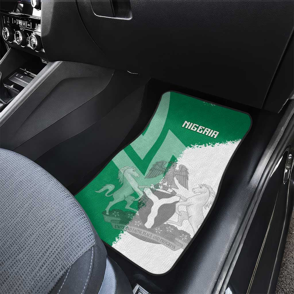 Hometown Nigeria Car Mats Flag and Map - Wonder Print Shop