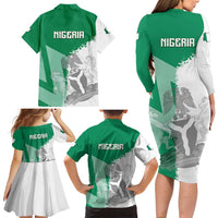 Hometown Nigeria Family Matching Long Sleeve Bodycon Dress and Hawaiian Shirt Flag and Map - Wonder Print Shop