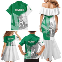 Hometown Nigeria Family Matching Mermaid Dress and Hawaiian Shirt Flag and Map - Wonder Print Shop