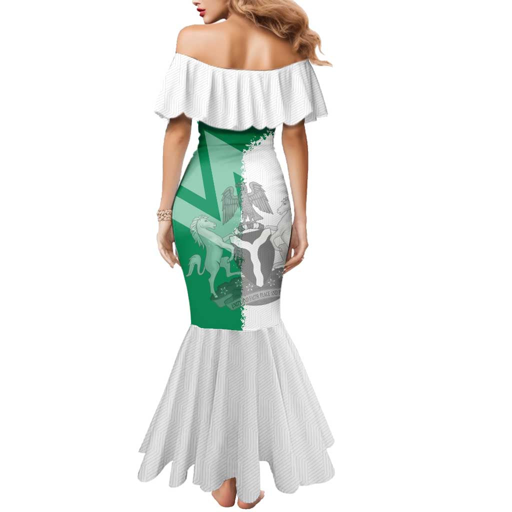 Hometown Nigeria Family Matching Mermaid Dress and Hawaiian Shirt Flag and Map - Wonder Print Shop