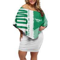 Hometown Nigeria Family Matching Off Shoulder Short Dress and Hawaiian Shirt Flag and Map - Wonder Print Shop