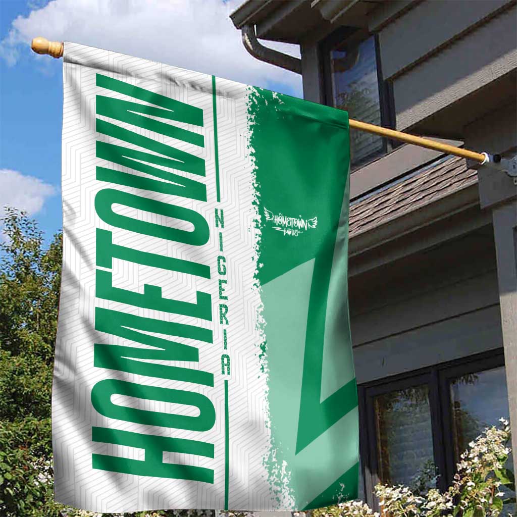 Hometown Nigeria Garden Flag Flag and Map - Wonder Print Shop