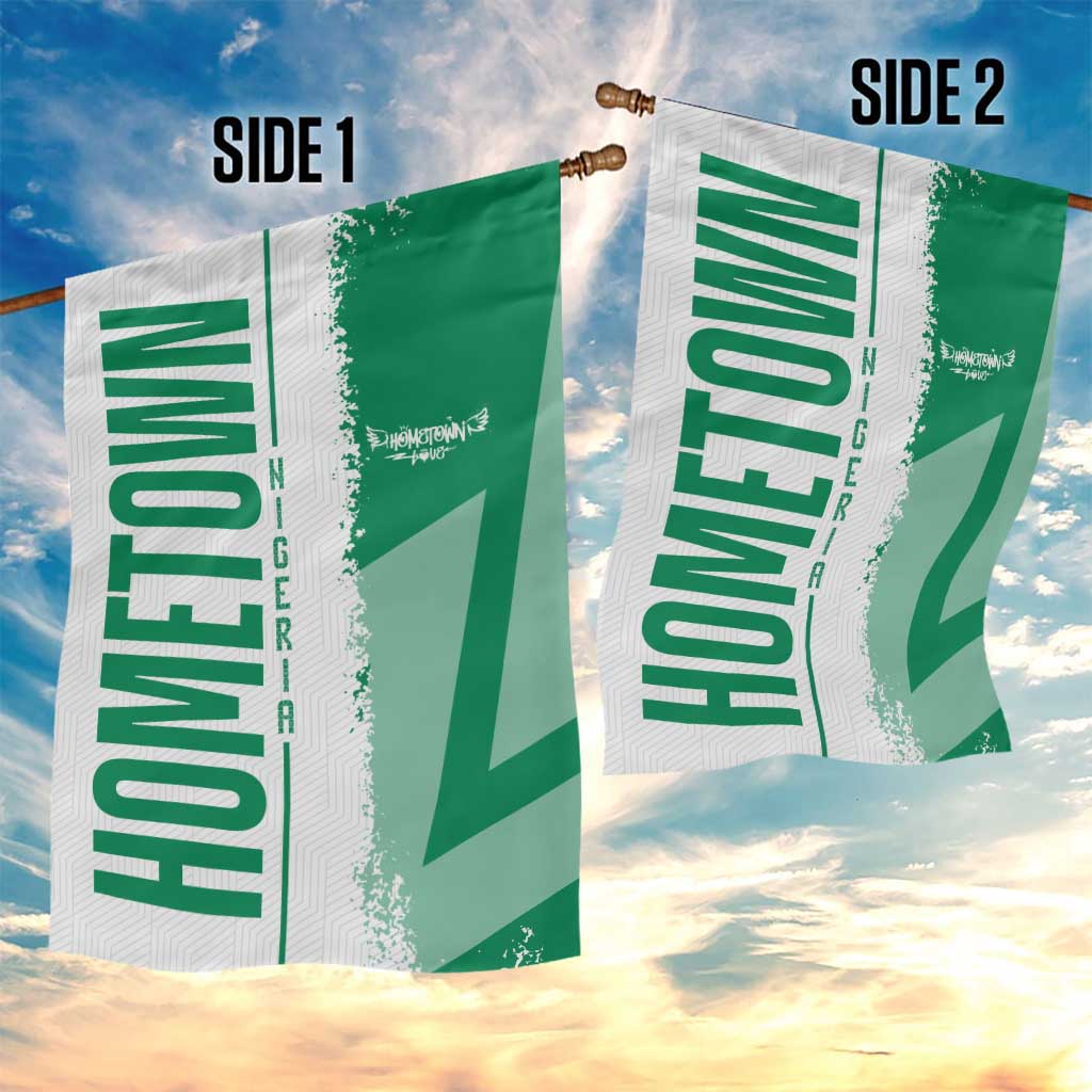 Hometown Nigeria Garden Flag Flag and Map - Wonder Print Shop