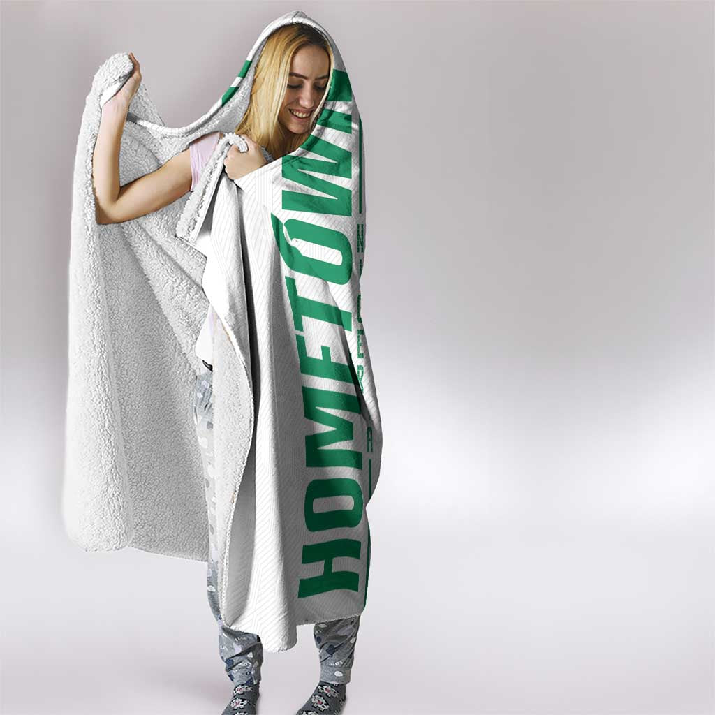 Hometown Nigeria Hooded Blanket Flag and Map