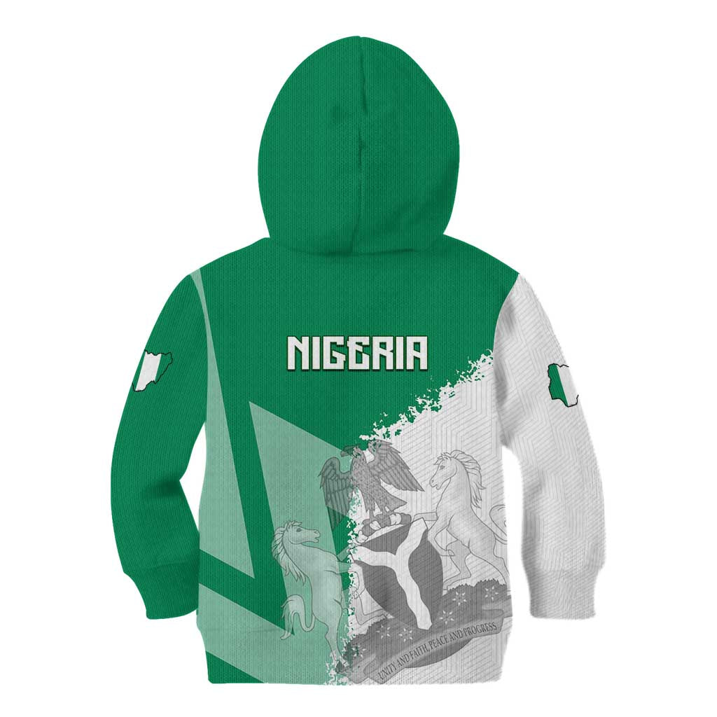 Hometown Nigeria Kid Hoodie Flag and Map - Wonder Print Shop