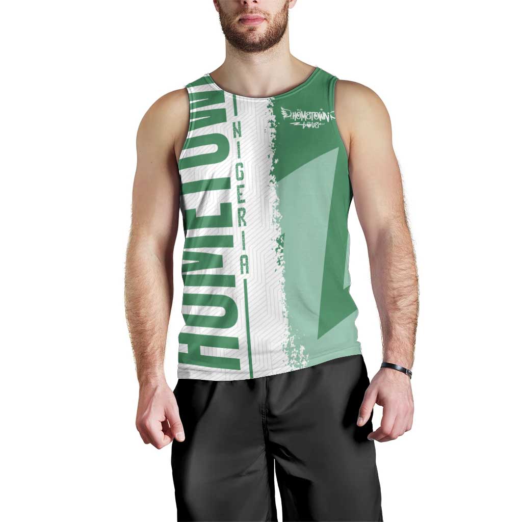 Hometown Nigeria Men Tank Top Flag and Map - Wonder Print Shop