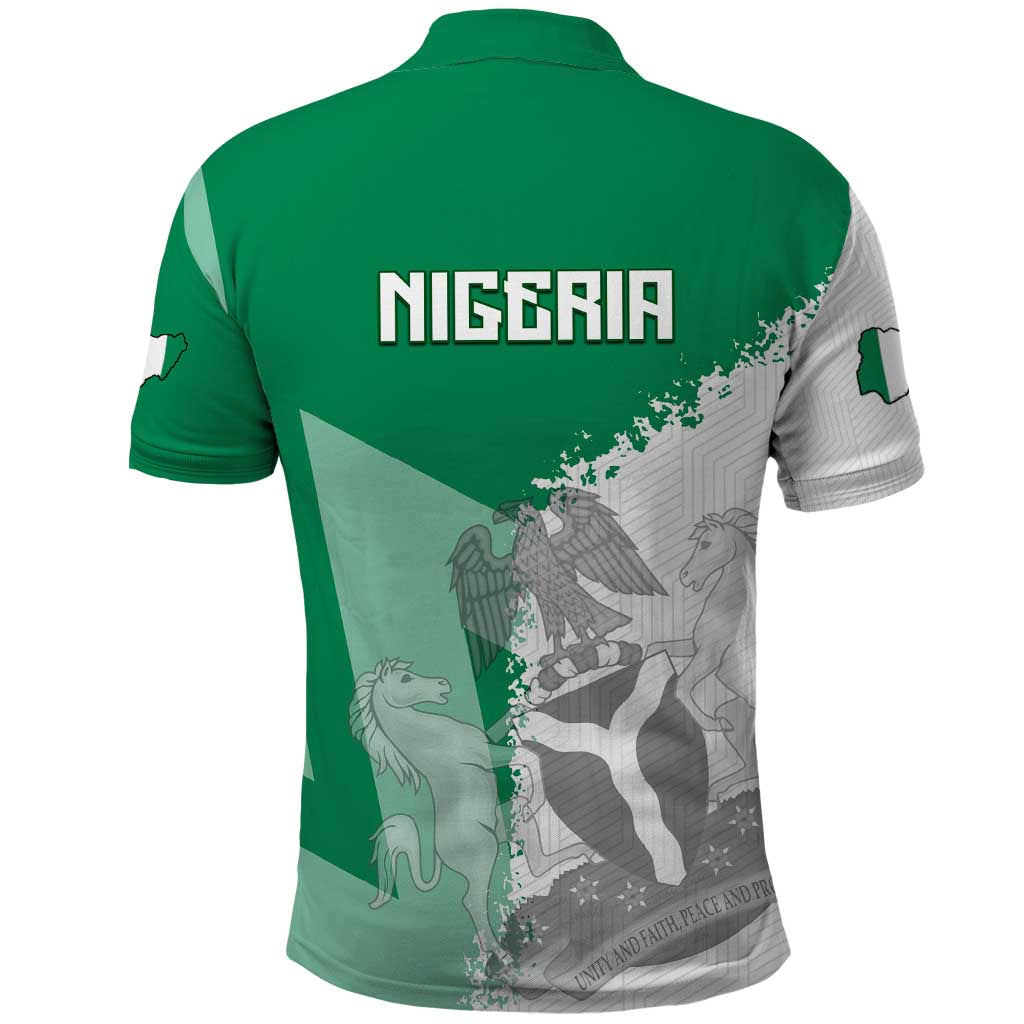 Hometown Nigeria Polo Shirt Flag and Map - Wonder Print Shop