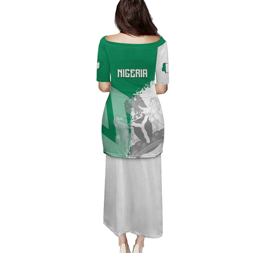 Hometown Nigeria Puletasi Flag and Map - Wonder Print Shop
