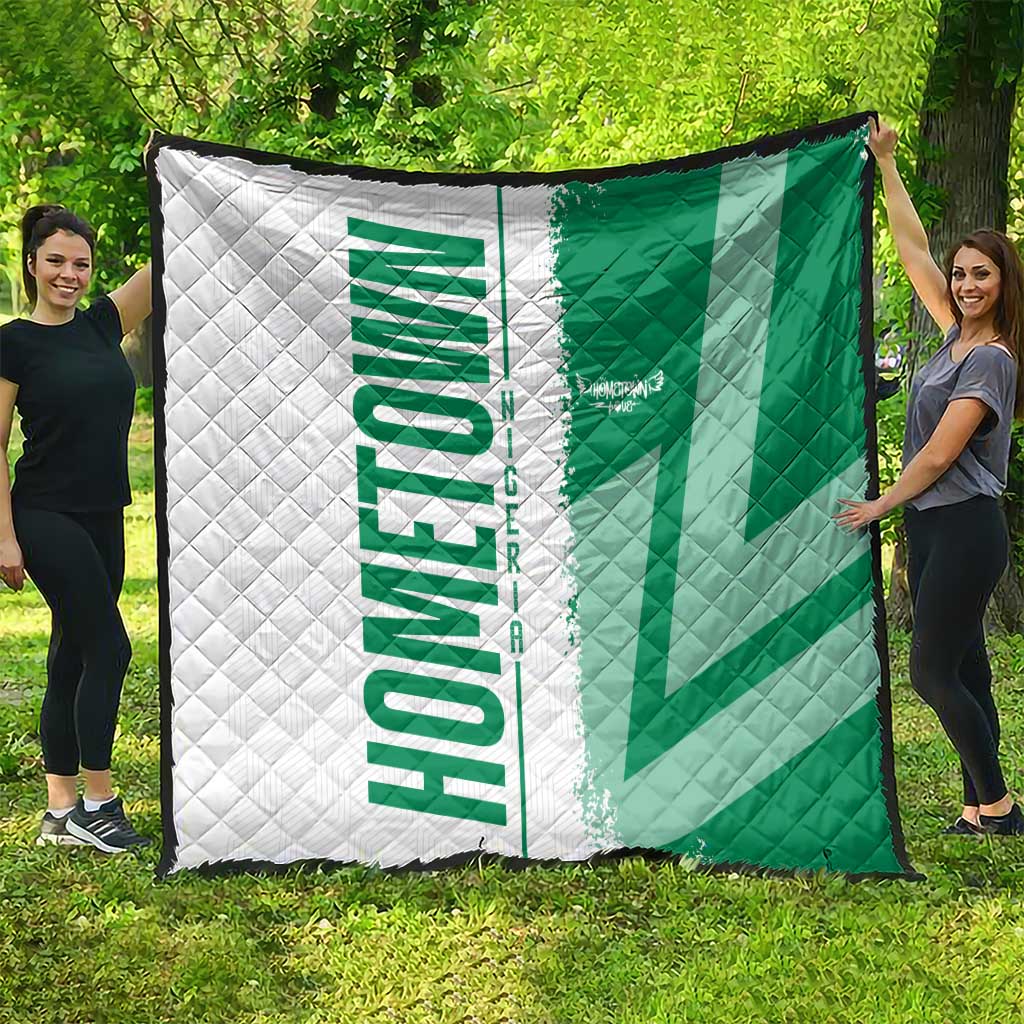 Hometown Nigeria Quilt Flag and Map - Wonder Print Shop