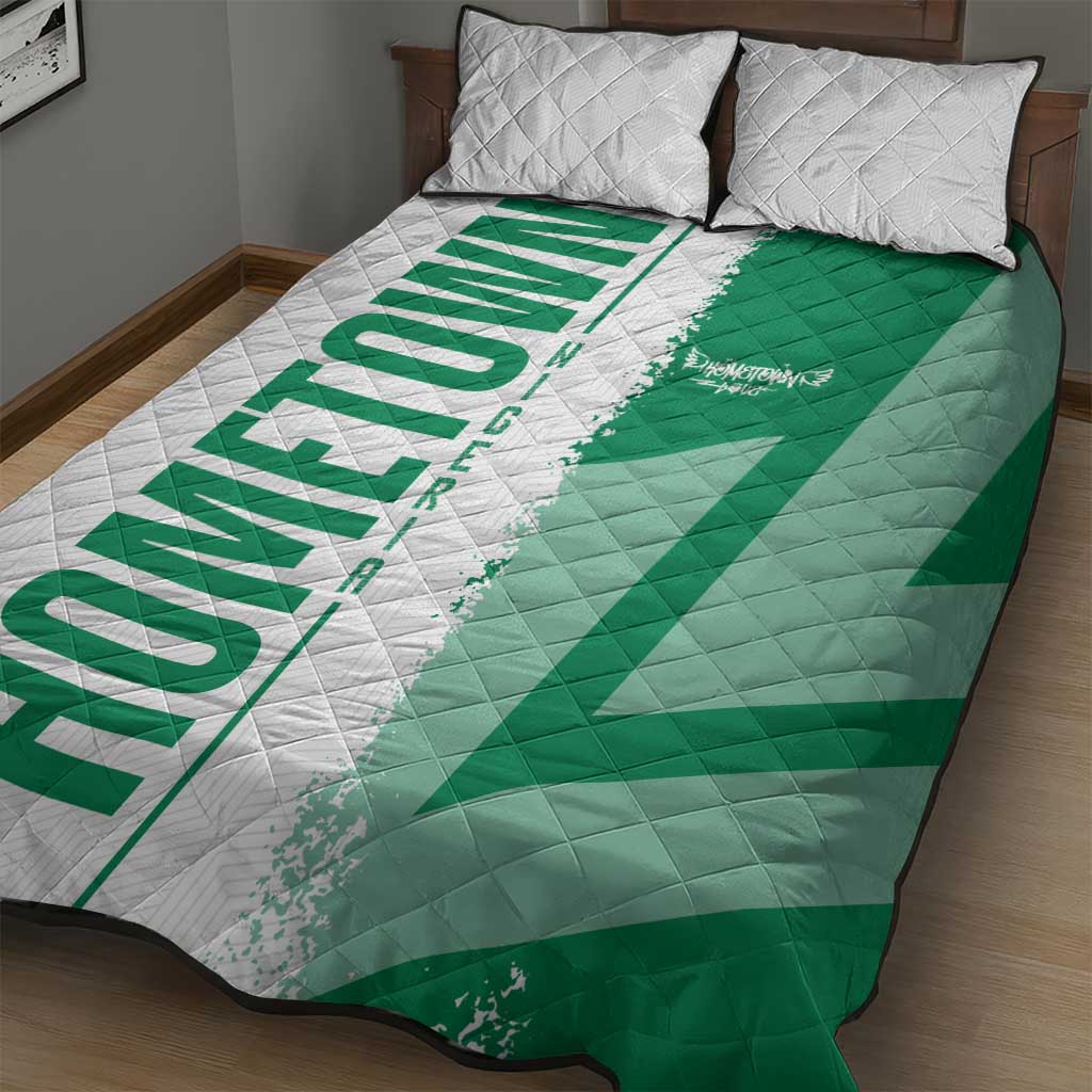 Hometown Nigeria Quilt Bed Set Flag and Map - Wonder Print Shop