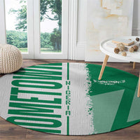 Hometown Nigeria Round Carpet Flag and Map