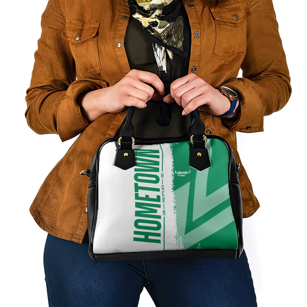 Hometown Nigeria Shoulder Handbag Flag and Map