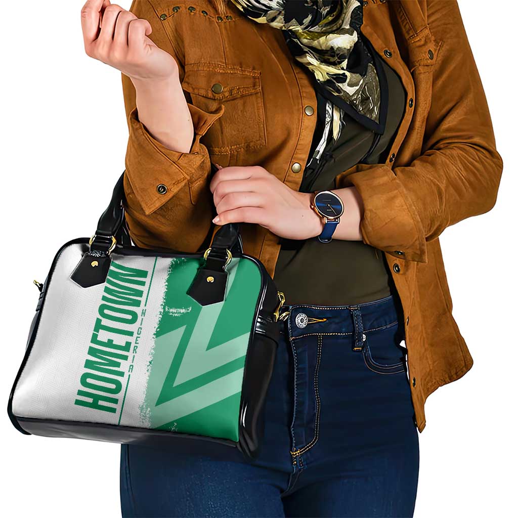 Hometown Nigeria Shoulder Handbag Flag and Map