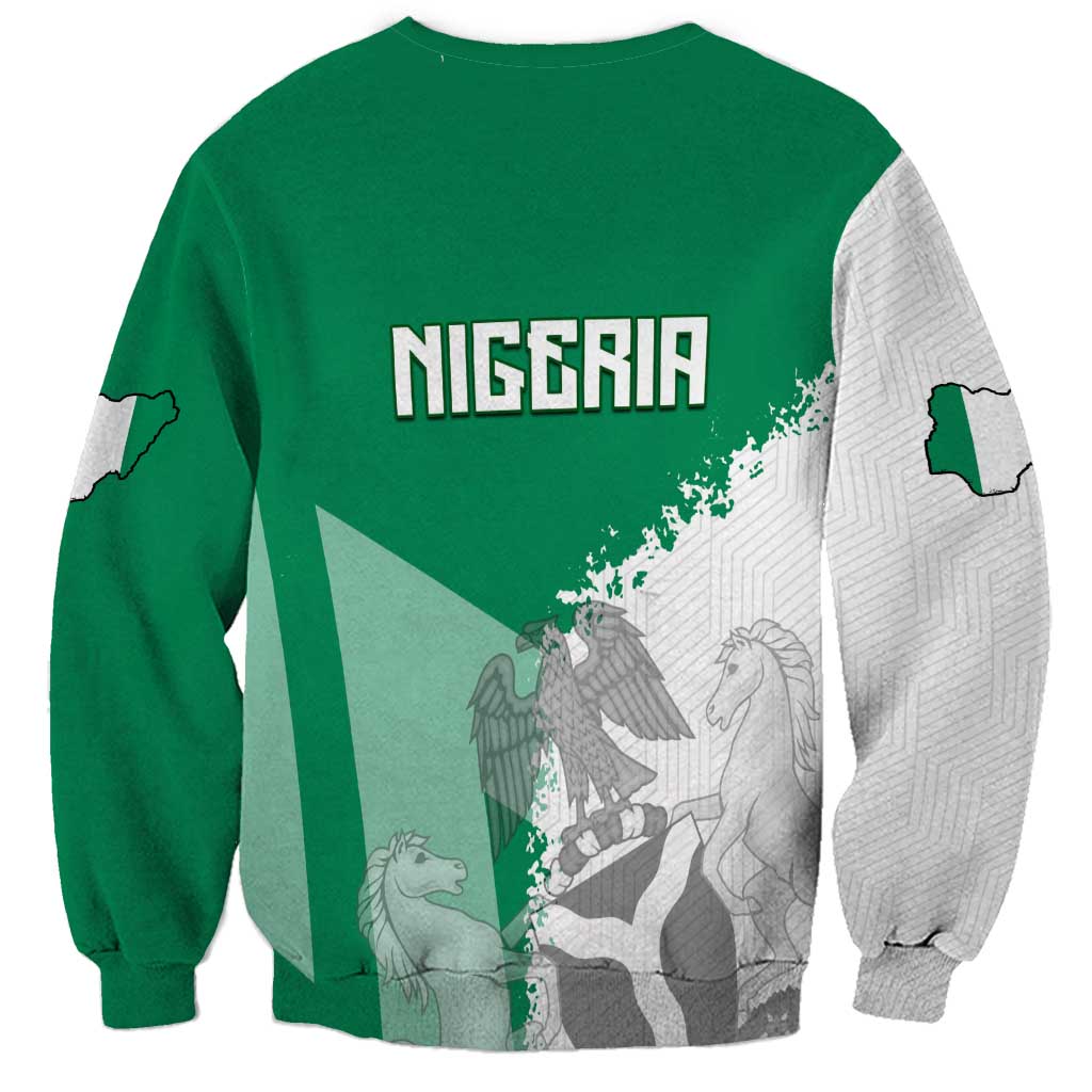 Hometown Nigeria Sweatshirt Flag and Map - Wonder Print Shop