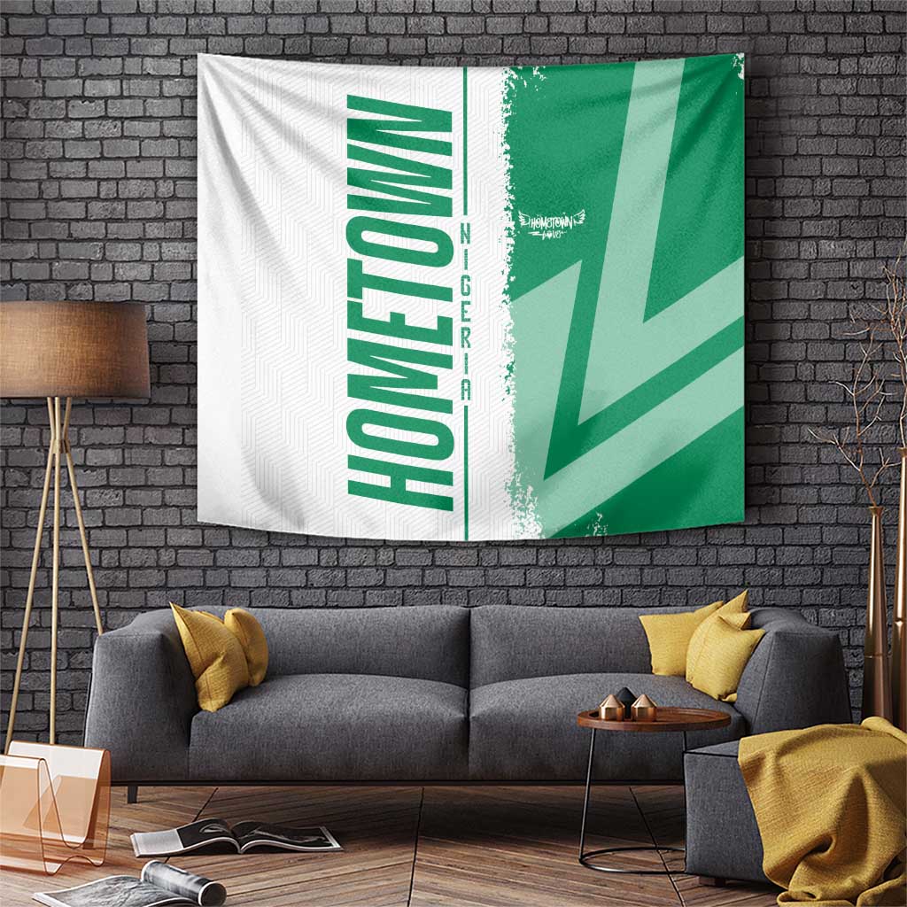 Hometown Nigeria Tapestry Flag and Map - Wonder Print Shop