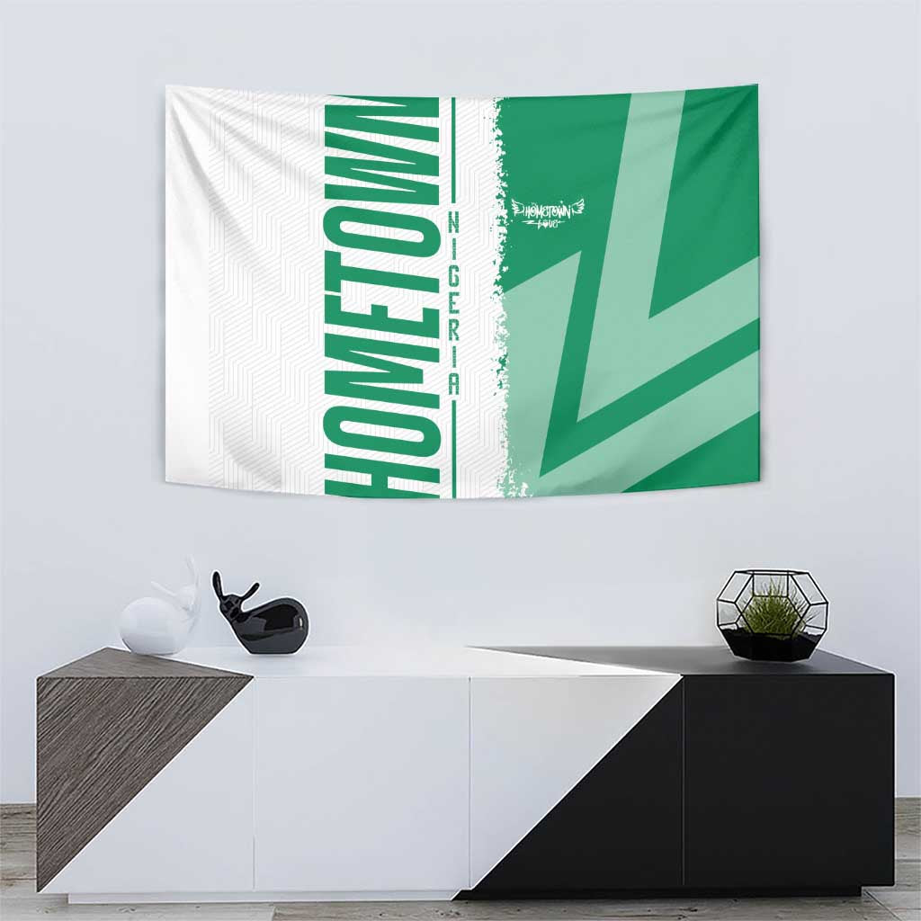Hometown Nigeria Tapestry Flag and Map - Wonder Print Shop