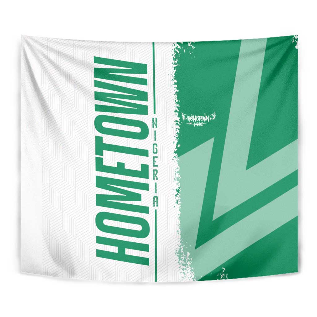 Hometown Nigeria Tapestry Flag and Map - Wonder Print Shop