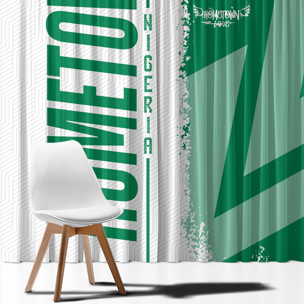 Hometown Nigeria Window Curtain Flag and Map - Wonder Print Shop