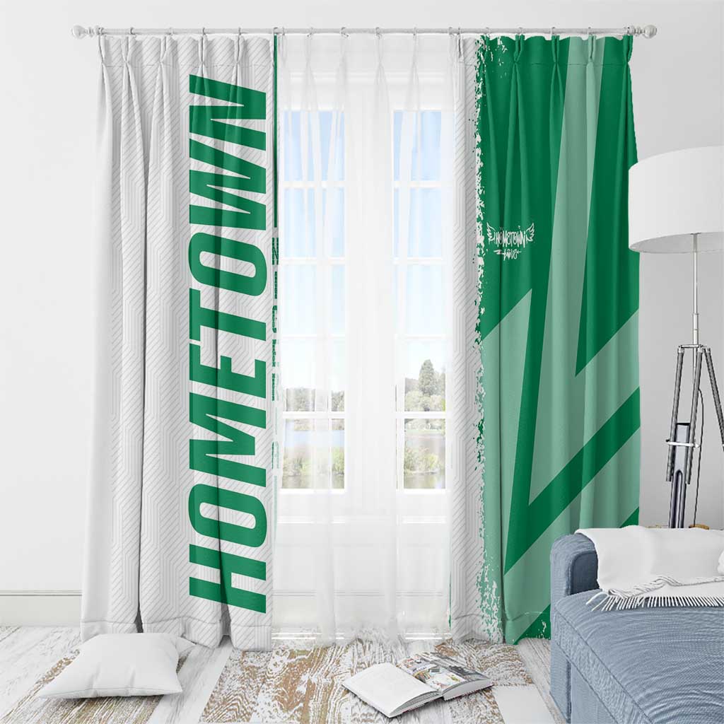 Hometown Nigeria Window Curtain Flag and Map - Wonder Print Shop