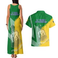 Hometown Saint Vincent and the Grenadines Couples Matching Tank Maxi Dress and Hawaiian Shirt Flag and Map - Wonder Print Shop