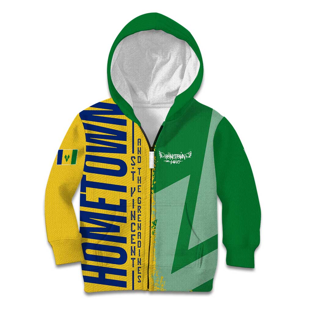 Hometown Saint Vincent and the Grenadines Kid Hoodie Flag and Map - Wonder Print Shop