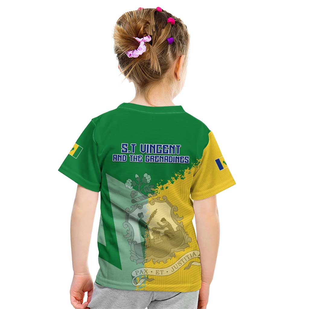 Hometown Saint Vincent and the Grenadines Kid T Shirt Flag and Map - Wonder Print Shop