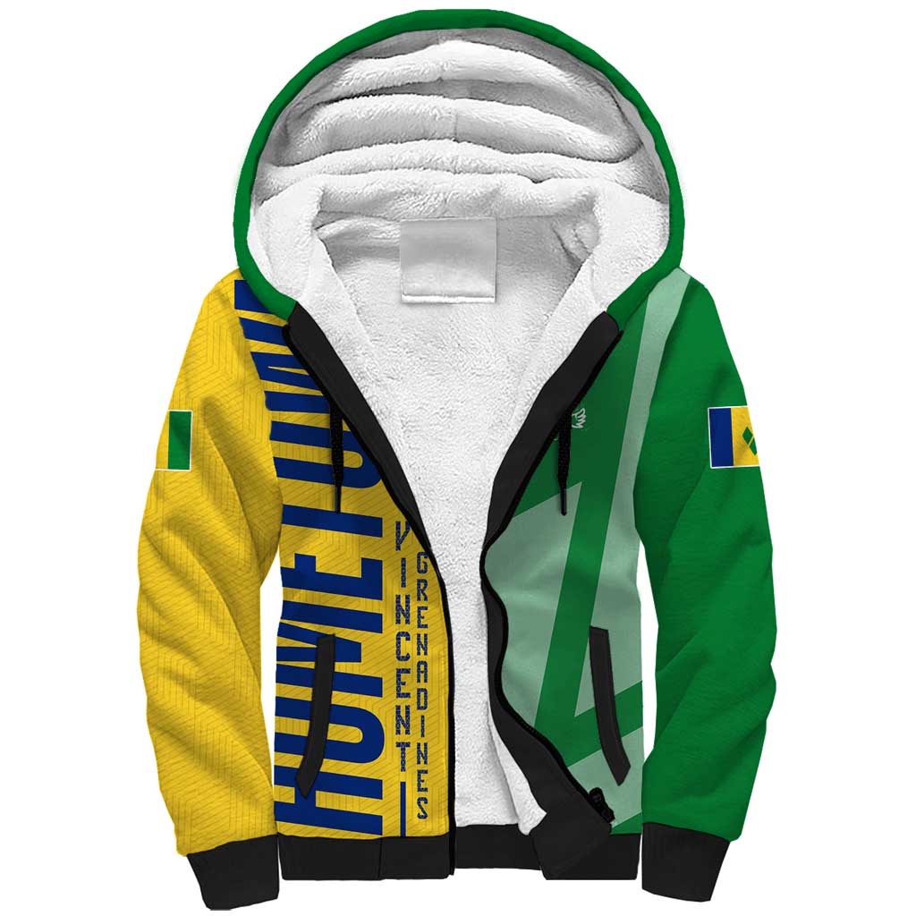 Hometown Saint Vincent and the Grenadines Sherpa Hoodie Flag and Map - Wonder Print Shop