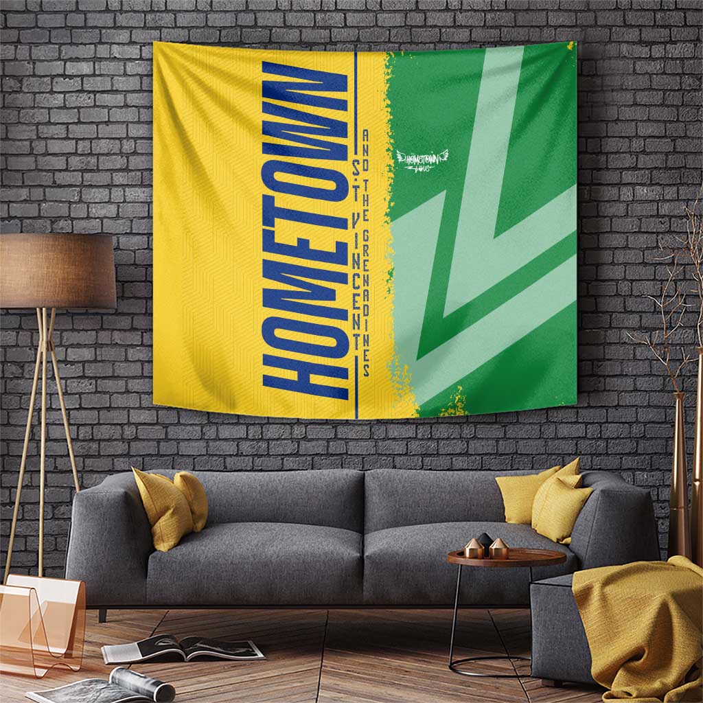Hometown Saint Vincent and the Grenadines Tapestry Flag and Map - Wonder Print Shop