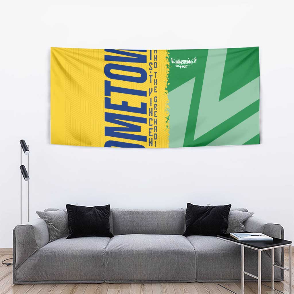 Hometown Saint Vincent and the Grenadines Tapestry Flag and Map - Wonder Print Shop