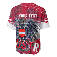 Personalized Coat Of Arms Austria Baseball Jersey Grunge Style - Wonder Print Shop