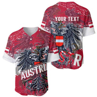 Personalized Coat Of Arms Austria Baseball Jersey Grunge Style - Wonder Print Shop