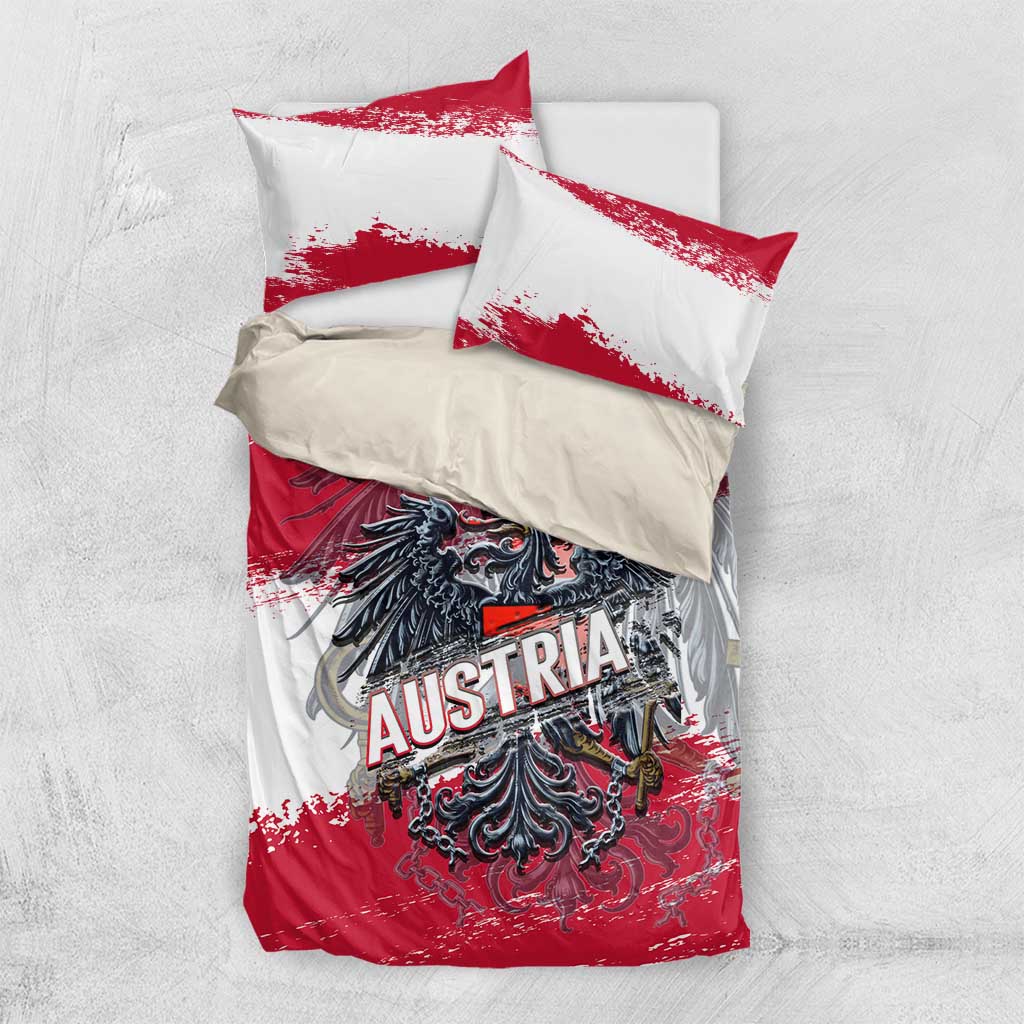 Coat Of Arms Austria Bedding Set Grunge Style - Wonder Print Shop